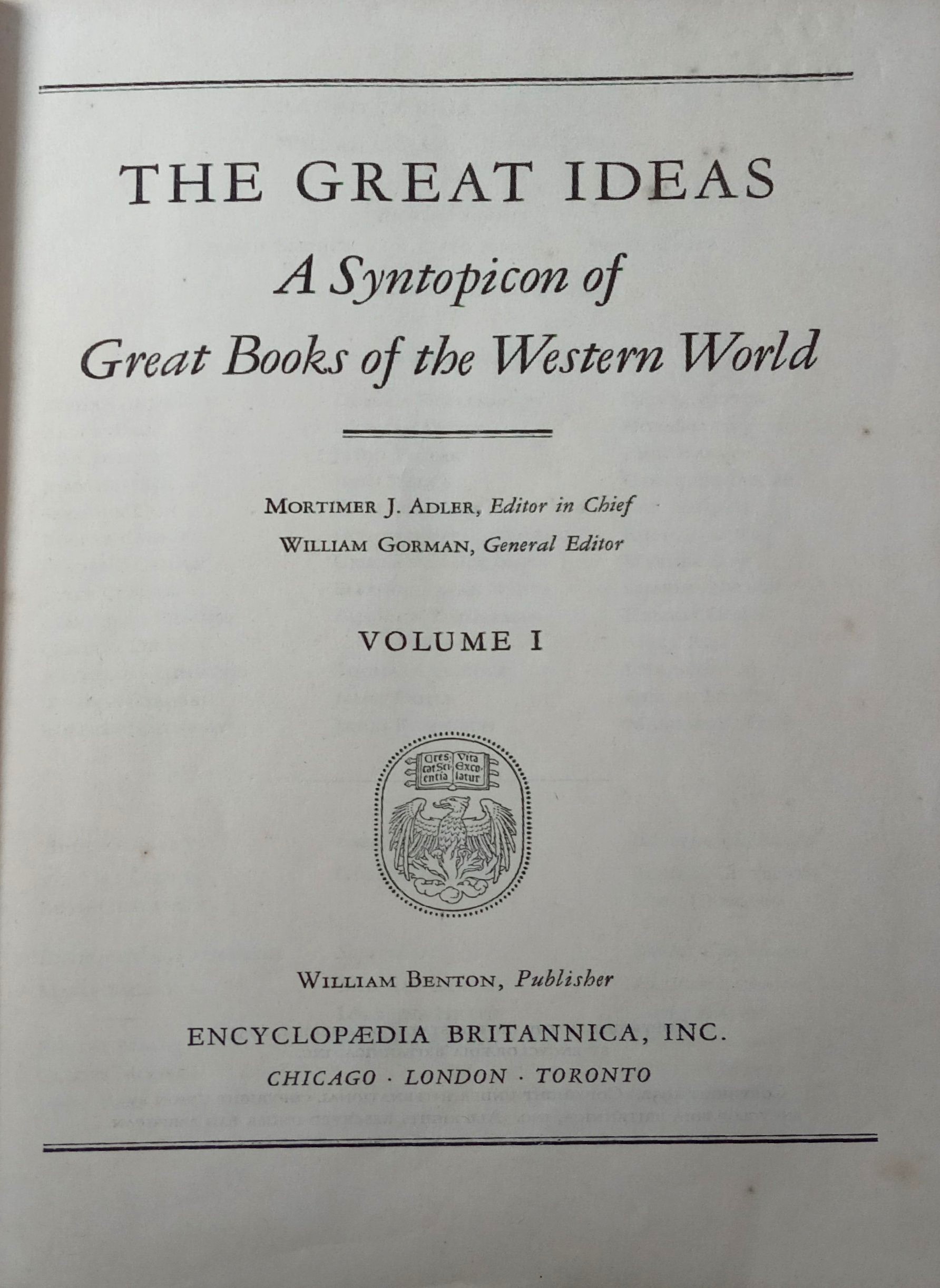 THE GREAT IDEAS: 1